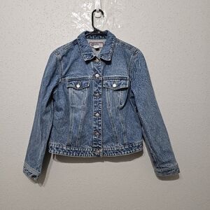 Old Navy Blue Jeans Denim Jacket Women’s L Vintage 90s Classic Trucker Cotton